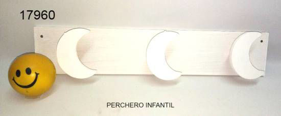 Imagen de PERCHERO INFANTIL  NUBE/CORAZON/ESTRELLA/LUNA 2.26